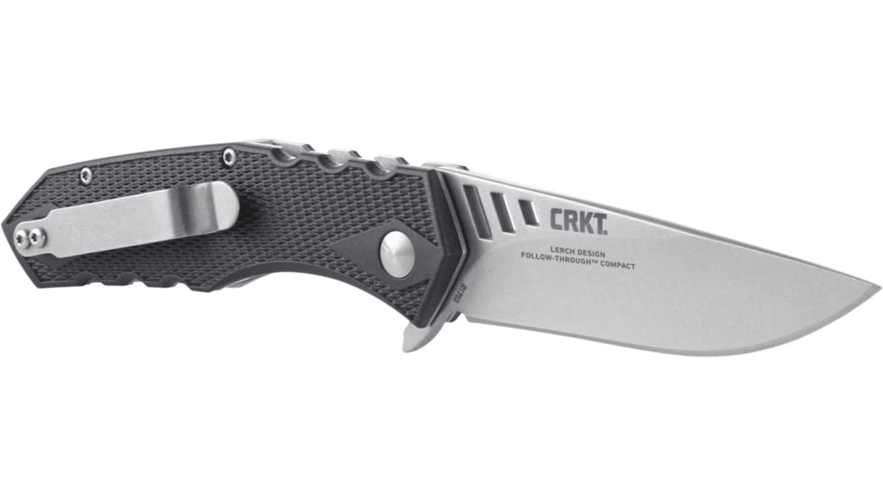 CRKT LOCKING LINER WITH BLADE FLIPPER, Compact, Black and Gray, 3.25 R1703