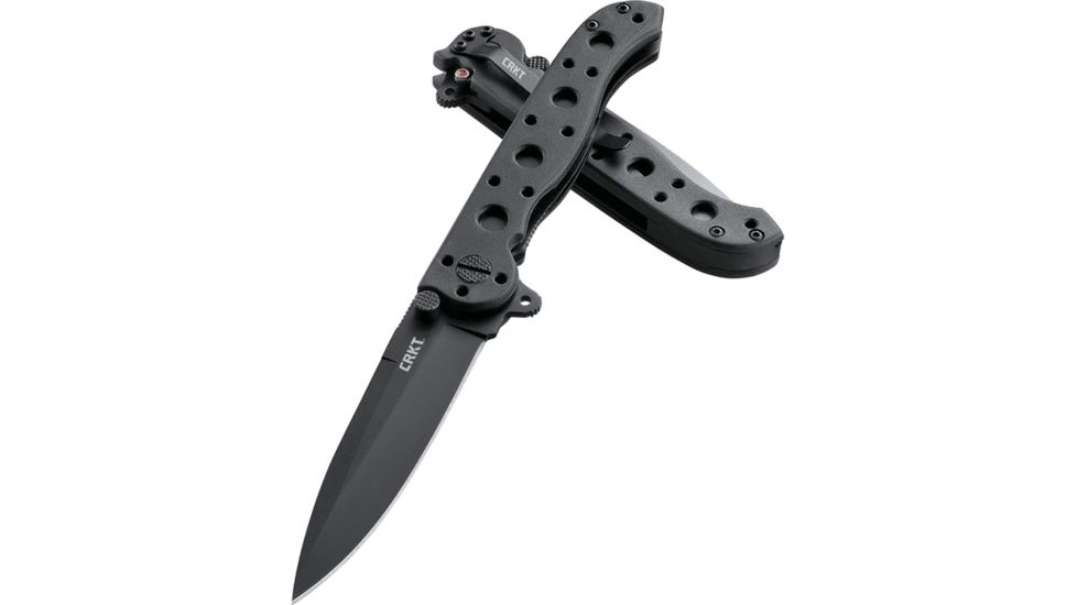 CRKT M16-01 Carson Spear Point Nylon Handle Folding Knife, EDP Black Blade M16-01KZ