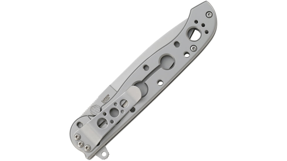 CRKT M16-03SS 3.54in Folding Knife, Spear Point, Plain Bead Blasted 12C27 Sandvik Blade, Stainell Steel Handle, M16-03SS