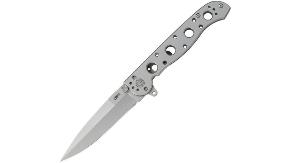CRKT M16-03SS 3.54in Folding Knife, Spear Point, Plain Bead Blasted 12C27 Sandvik Blade, Stainell Steel Handle, M16-03SS