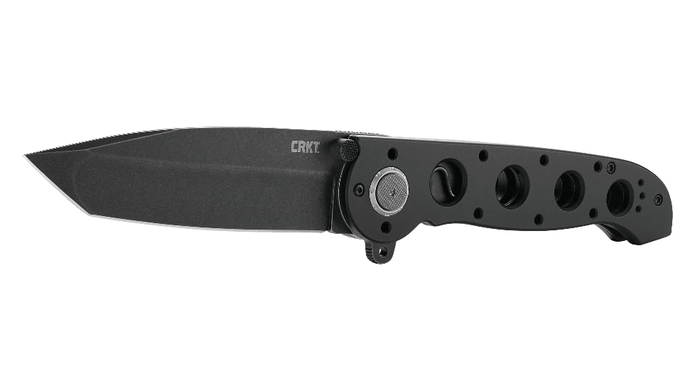 CRKT M16-04DB 3.89in Folding Knife, Plain, Stonewash D2 Steel Blade, Black Aluminum Handle, M16-04DB