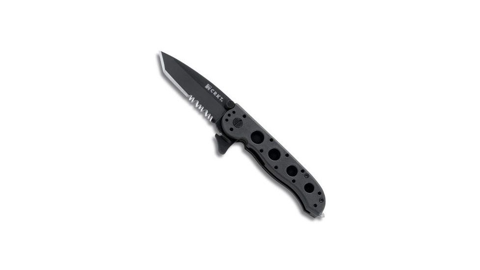 CRKT M16-12 Glass Filled Nylon Law Enforcement - Tanto, Triple-point Serrations, Black Glass Filled Nylon Handle, Lawks - M16-12ZLEKC