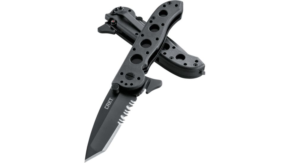CRKT M16-12 Law Enforcement Tanto Folding Knife, Triple Point Serrations, M16-12ZLEK