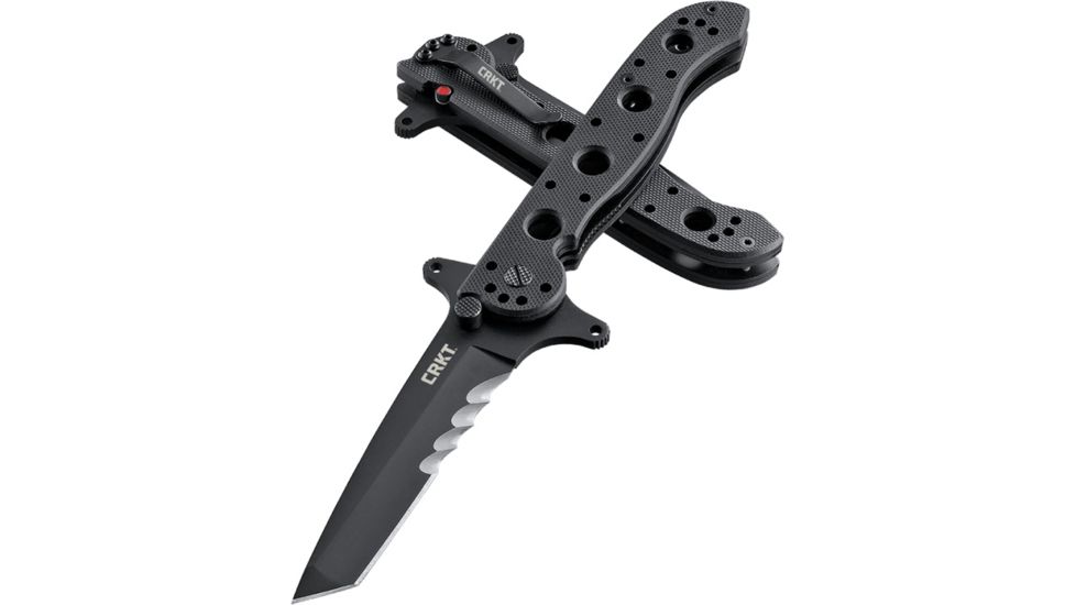 CRKT M16-13 Carson Special Forces Tanto Folding Knife, Black Finish M16-13SFG