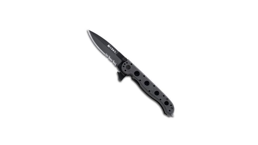 CRKT M16-13 Glass Filled Nylon Law Enforcement - Spear Point, Triple-point Serrations, Black Glass Filled Nylon Handle, Lawks - M16-13ZLEKC