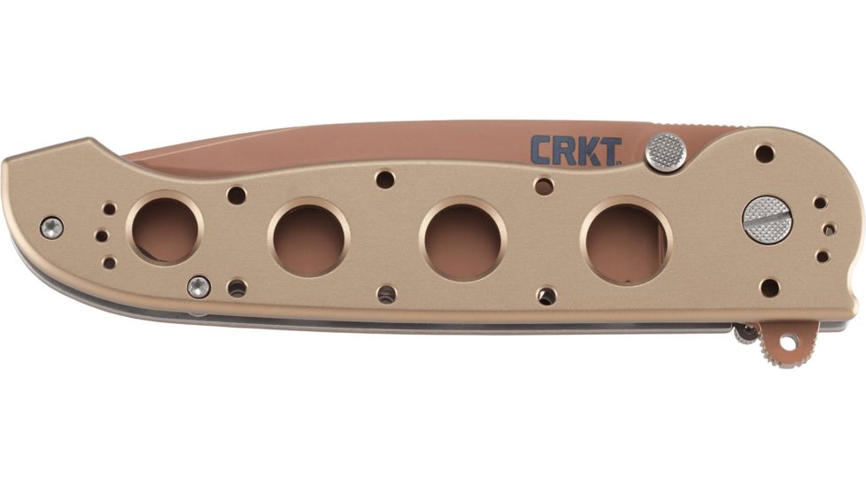 CRKT M16-14 Big Dog Desert Tanto Copper Folding Knife, Triple Point Serrations, M16-14D