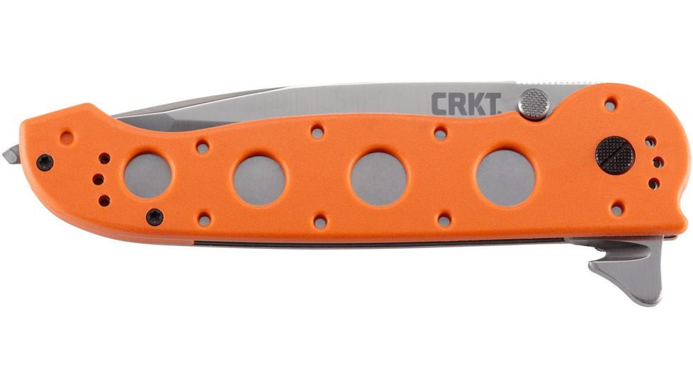 CRKT M16-14 Big Dog Pro Tanto Folder Knife, ER - Orange Handle, Satin Blade, Triple Point Serrations, M16-14ZER