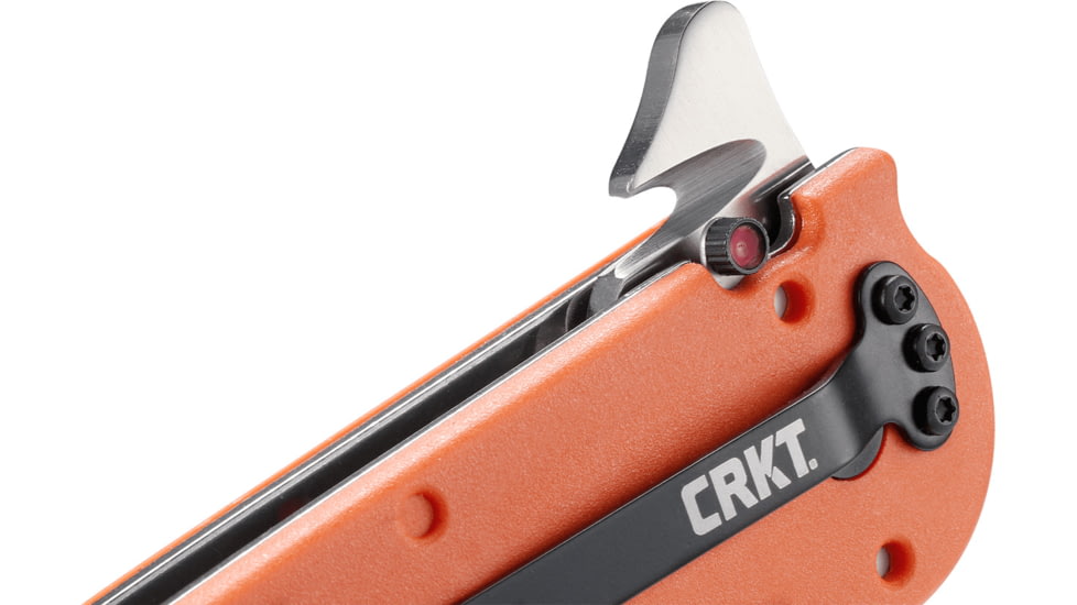 CRKT M16-14 Big Dog Pro Tanto Folder Knife, ER - Orange Handle, Satin Blade, Triple Point Serrations, M16-14ZER