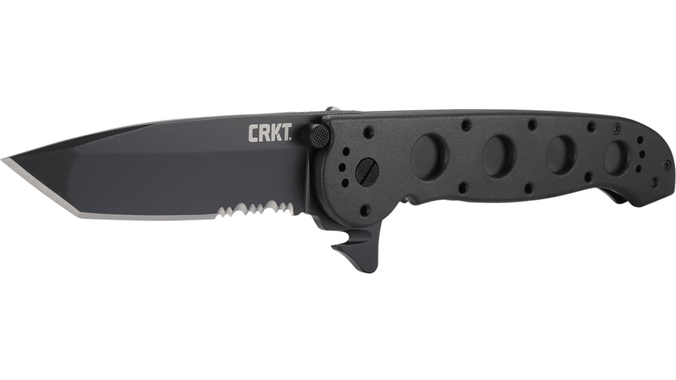 CRKT M16-14 Big Dog Pro Tanto Folder Knife, LE - Black Handle, Black Blade, Triple Point Serrations, M16-14ZLEK