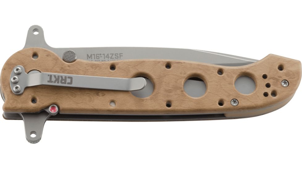 CRKT M16-14 Big Dog Special Forces Desert Tanto Folder Knife, Triple Point Serrations, M16-14ZSF