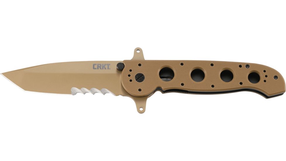 CRKT M16-14 Big Dog Special Forces Veff Desert Tanto Folding Knife, Desert Tan M16-14DSFG