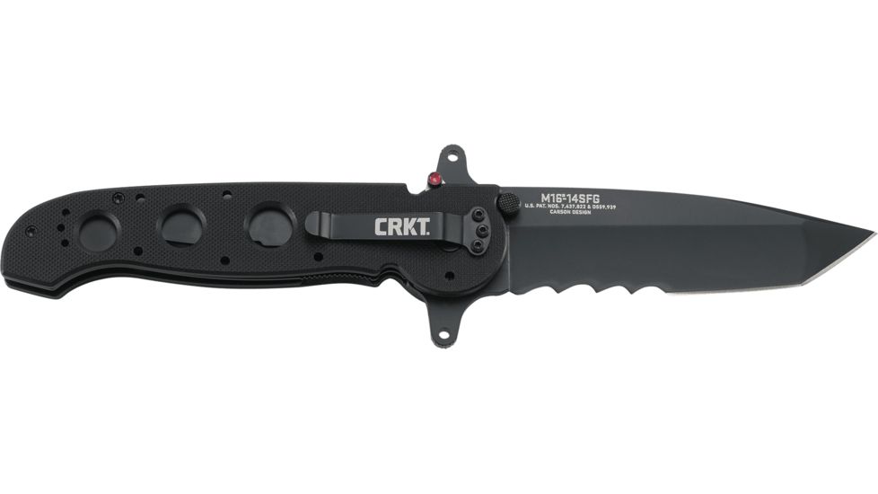 CRKT M16-14 Big Dog Special Forces Veff Tanto Folding Knife, Black M16-14SFG