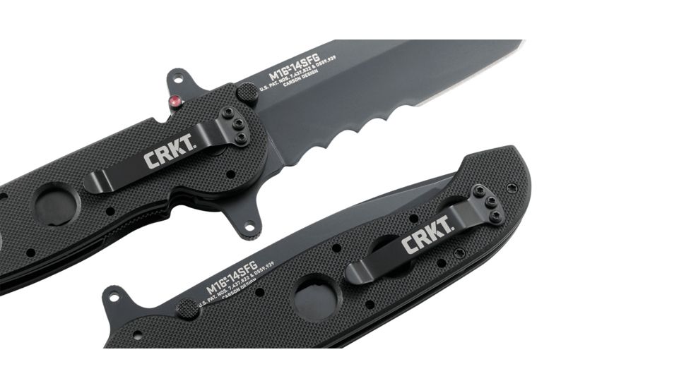 CRKT M16-14 Big Dog Special Forces Veff Tanto Folding Knife, Black M16-14SFG