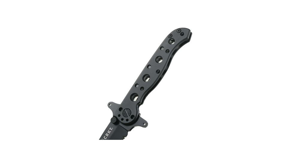 CRKT M16 Stainless - Tanto, Combination Edge, Black Handle, Black Oxide Blade, Framelock - M16-10KSC