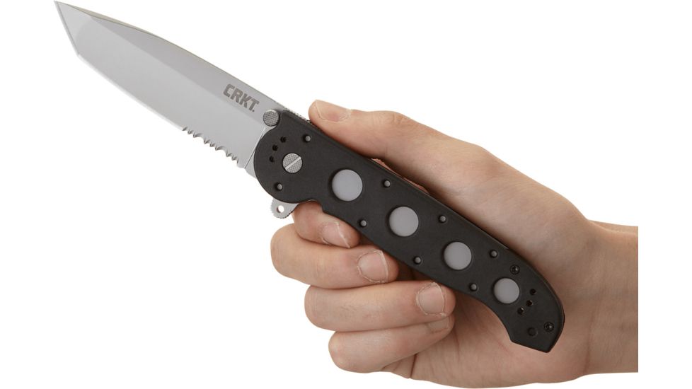 CRKT M16 Z Series Big Dog Tanto Folding Knife, Triple Point Combo Edge M16-14Z