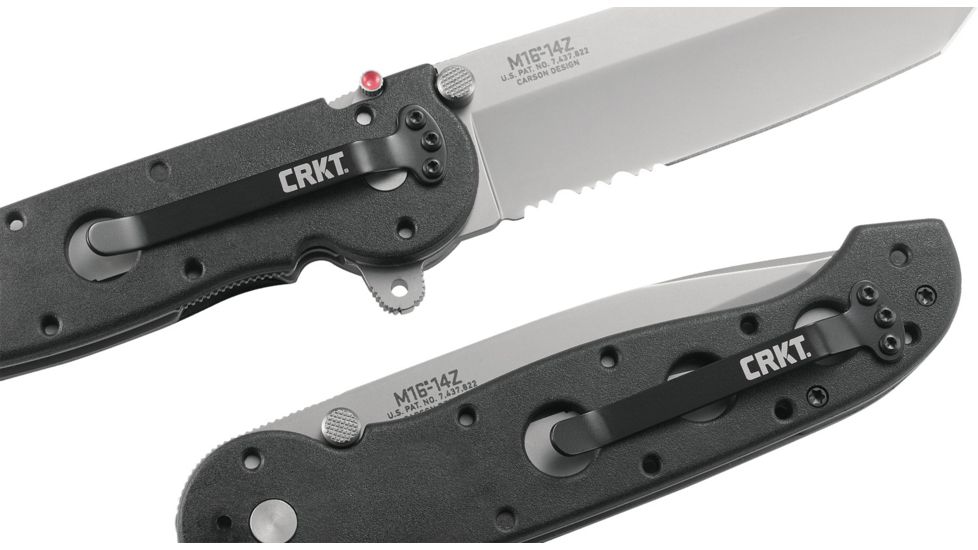 CRKT M16 Z Series Big Dog Tanto Folding Knife, Triple Point Combo Edge M16-14Z