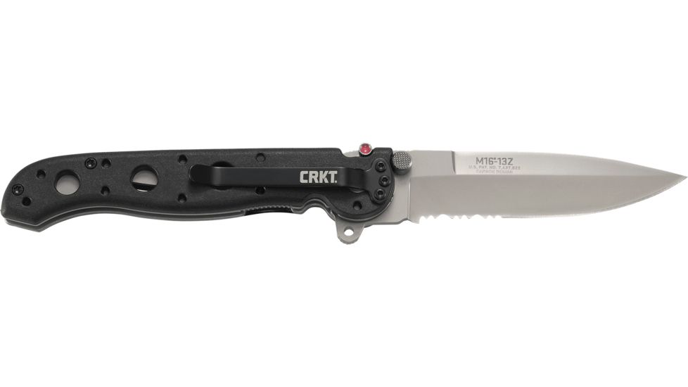 CRKT M16 Z Series Spear Point Folding Knife, Combo Edge, Triple Point Serrations, M16-13Z
