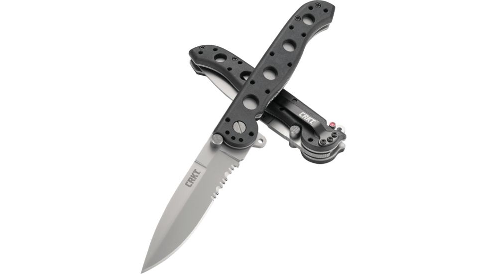 CRKT M16 Z Series Spear Point Folding Knife, Combo Edge, Triple Point Serrations, M16-13Z