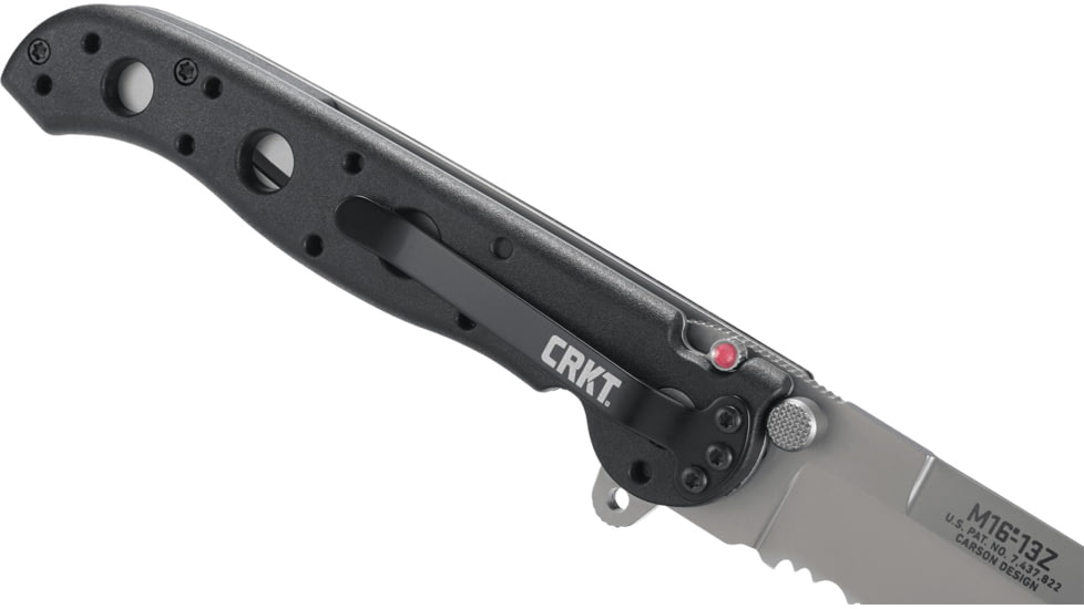 CRKT M16 Z Series Spear Point Folding Knife, Combo Edge, Triple Point Serrations, M16-13Z