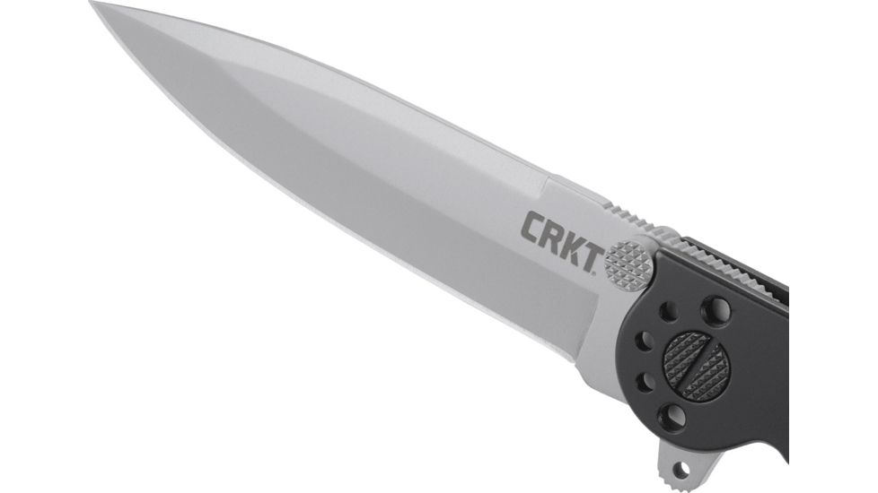 CRKT M1601-SS Carson EDC Stainless Steel Folding Knife, Bead-Blast Blade M16-01S