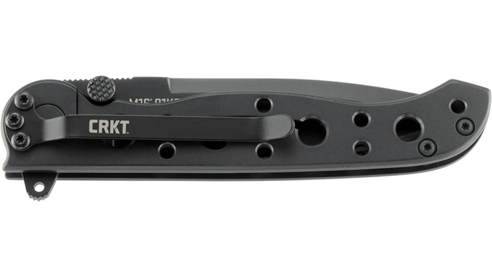 CRKT M1601-SS Carson EDC Stainless Steel Folding Knife, Black Oxide Blade M16-01KS
