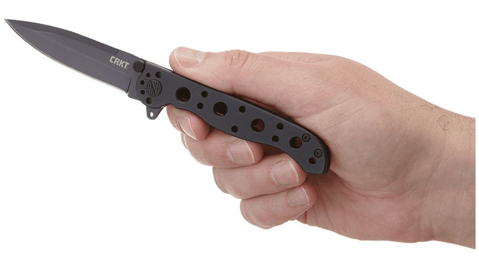CRKT M1601-SS Carson EDC Stainless Steel Folding Knife, Black Oxide Blade M16-01KS