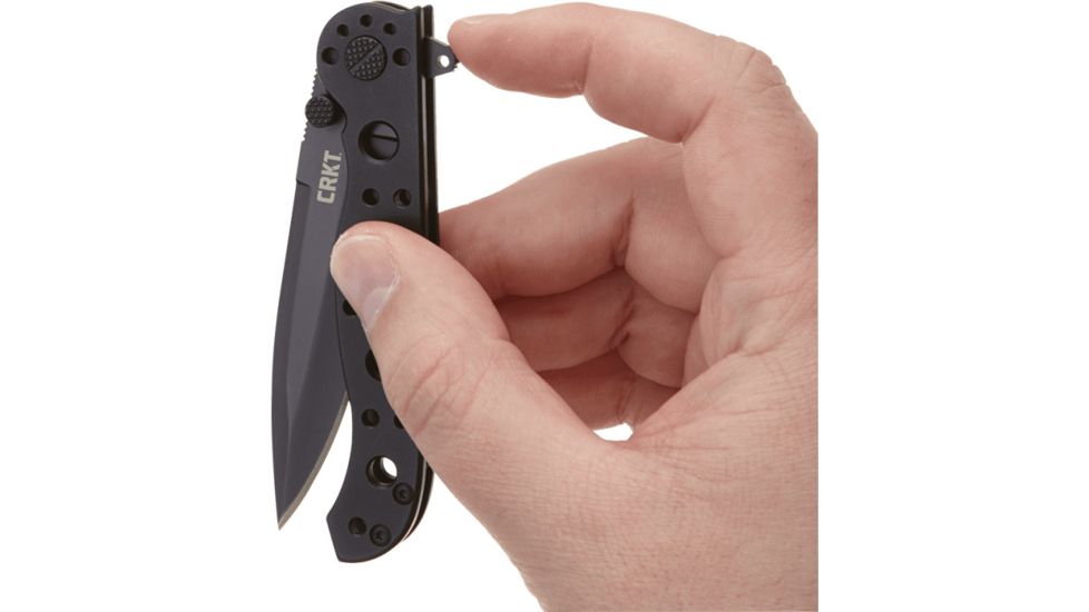 CRKT M1601-SS Carson EDC Stainless Steel Folding Knife, Black Oxide Blade M16-01KS