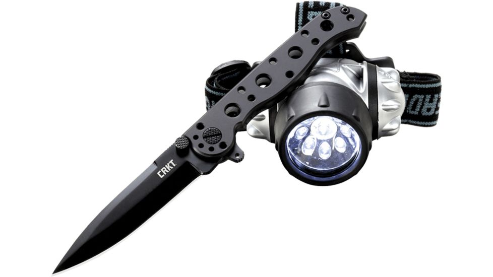 CRKT M1601-SS Carson EDC Stainless Steel Folding Knife, Black Oxide Blade M16-01KS