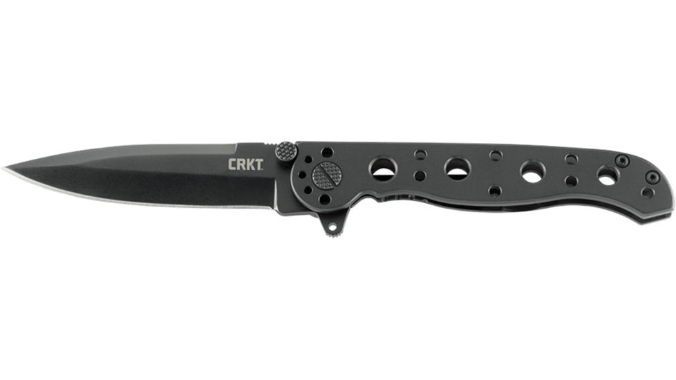 CRKT M1601-SS Carson EDC Stainless Steel Folding Knife, Black Oxide Blade M16-01KS