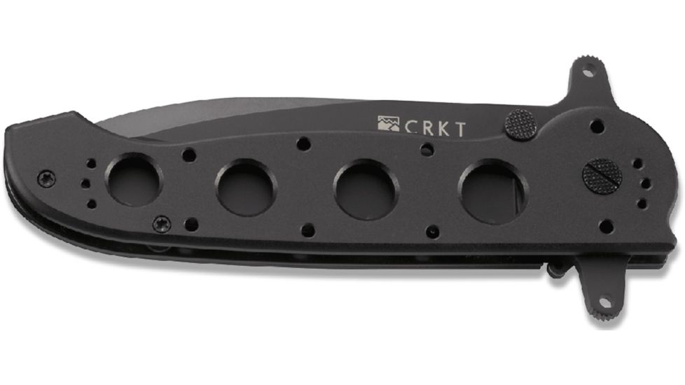 CRKT M21 Folding Knife, Drop Point Tri-Point Combo Edge, Blk TitanNitride Blade/Handle M21-14SF