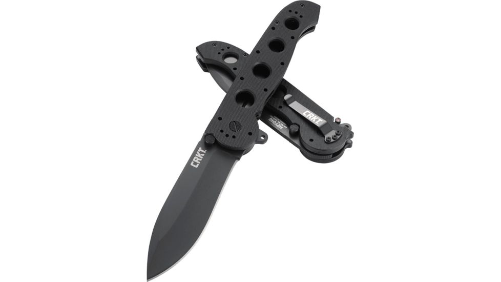 CRKT M21 G10 Handle Spear Point Folding Knife, Plain Edge M21-04G