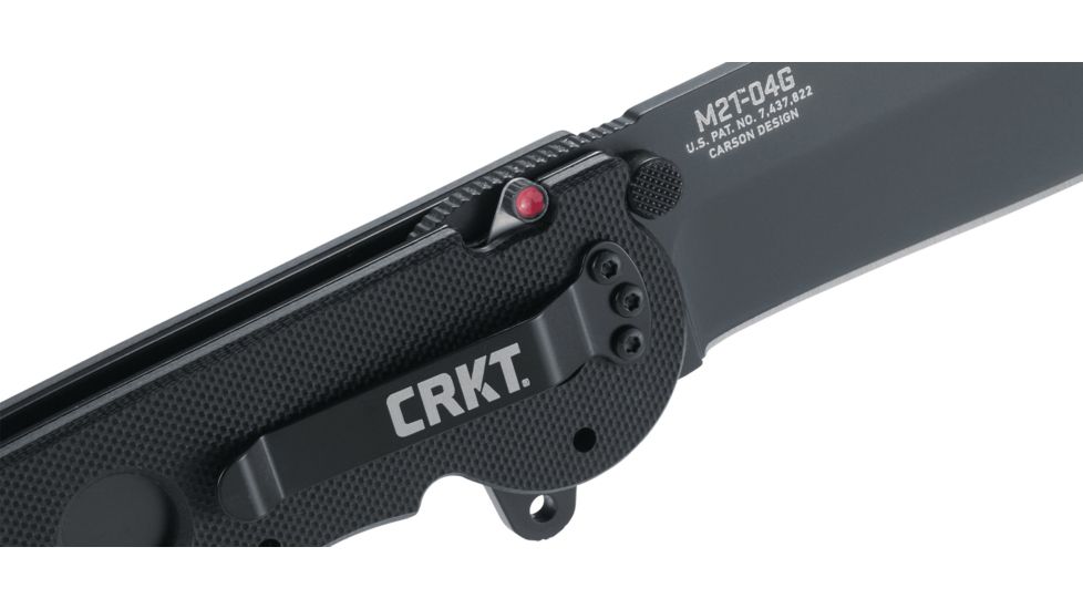 CRKT M21 G10 Handle Spear Point Folding Knife, Plain Edge M21-04G