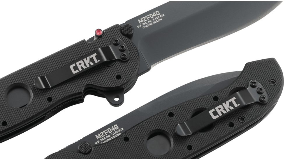 CRKT M21 G10 Handle Spear Point Folding Knife, Plain Edge M21-04G