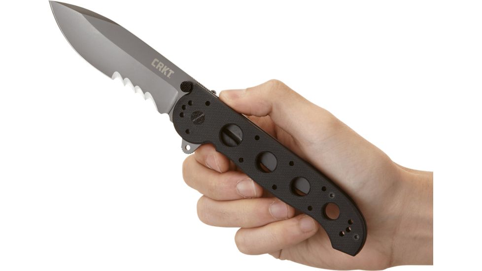 CRKT M21 G10 Handle Spear Point Folding Knife, Veff Combo Edge M21-14G