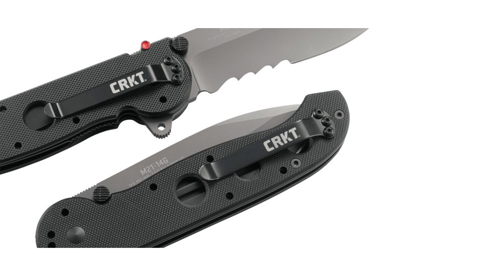 CRKT M21 G10 Handle Spear Point Folding Knife, Veff Combo Edge M21-14G