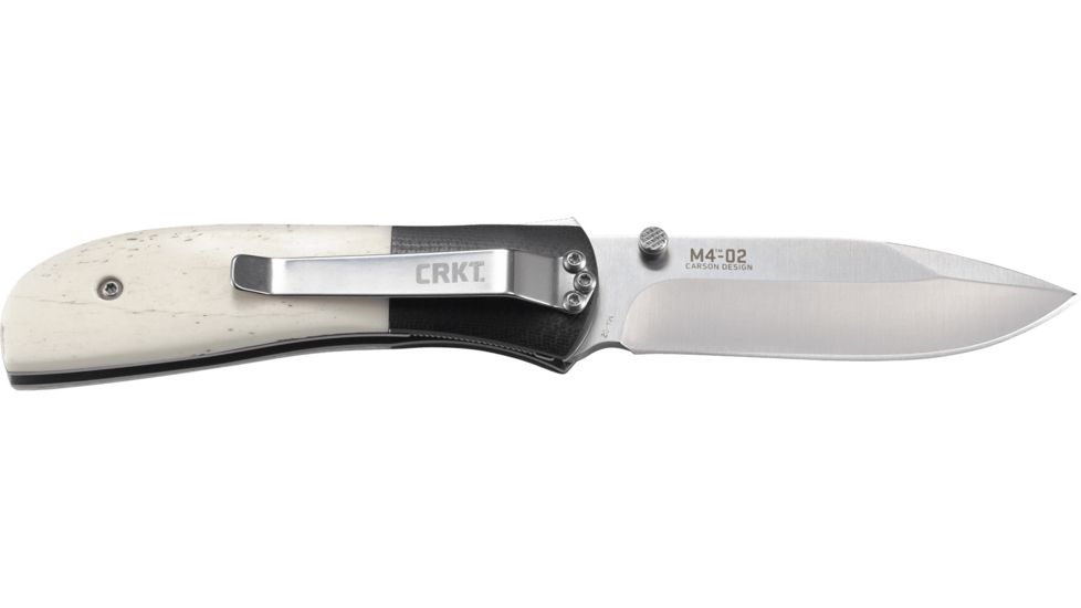 CRKT M4 EDC Folding Knife, Bone Scales, G10 Bolster M4-02
