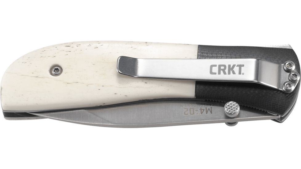 CRKT M4 EDC Folding Knife, Bone Scales, G10 Bolster M4-02