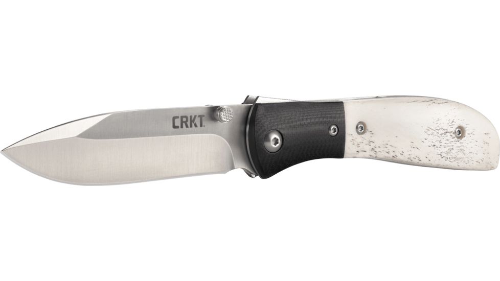 CRKT M4 EDC Folding Knife, Bone Scales, G10 Bolster M4-02