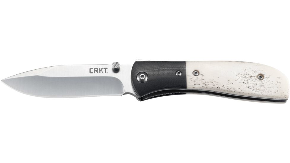 CRKT M4 EDC Folding Knife, Bone Scales, G10 Bolster M4-02