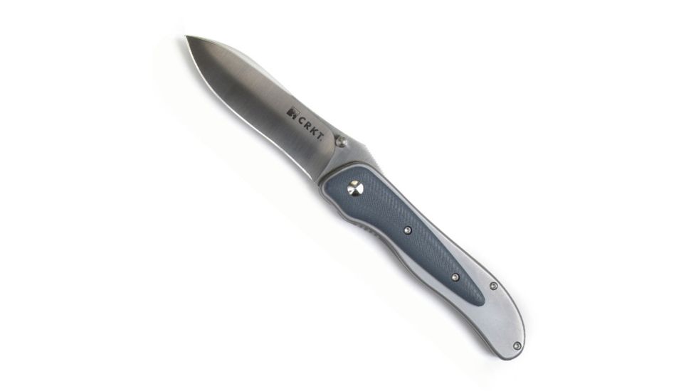 CRKT McGinnis notor, Gray G-10 Scales, Satin Blade, Plain CR1167