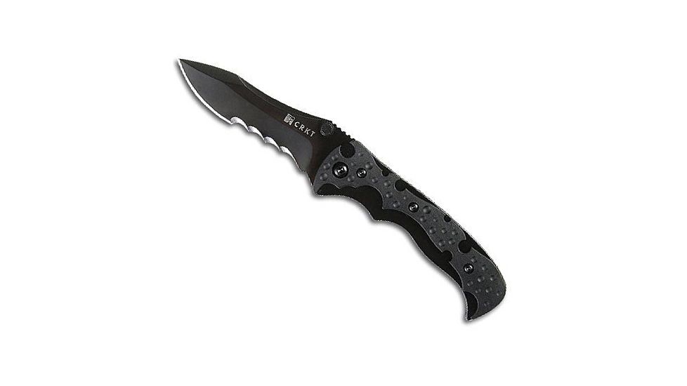 CRKT Mini My Tighe Folding Knife, Veff Combo Edge, Blk TitanNitride Blade/Frame 1093K
