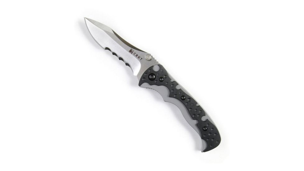 CRKT Mini My Tighe Folding Knife, Veff Combo Edge, Satin Blade, Bead Blast Frame 1093