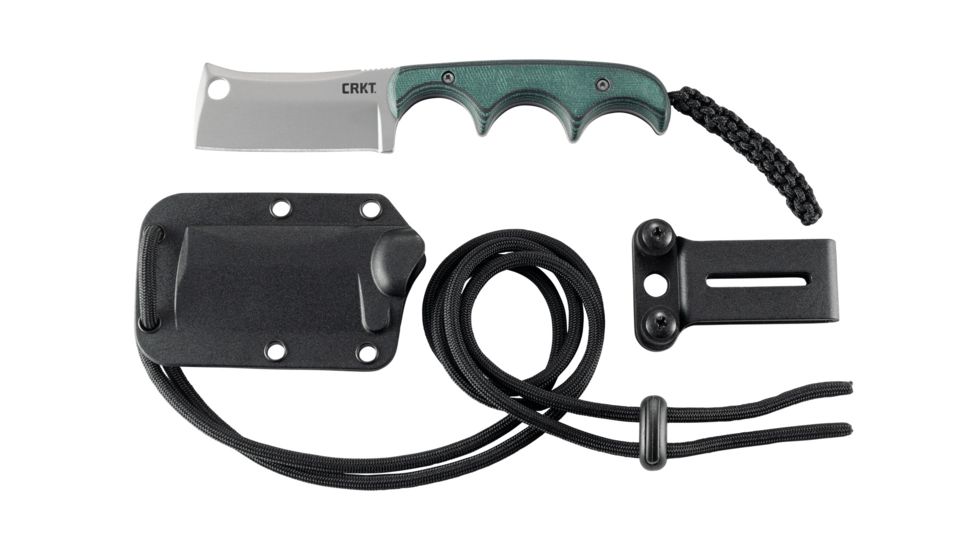 Crkt Minimalist Cleaver Neck Knife 2.13 Plain Edge W/shth
