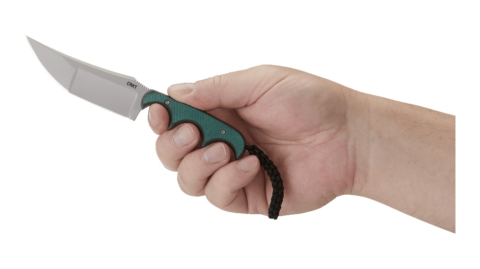 CRKT Minimalist Katana Fixed Knife, 3.56in, 8Cr13MoV Blade, Resin Infused Fiber Handle, Plain Edge w/Sheath, 2394