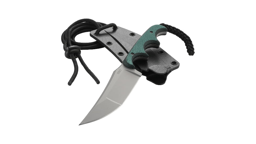 CRKT Minimalist Katana Fixed Knife, 3.56in, 8Cr13MoV Blade, Resin Infused Fiber Handle, Plain Edge w/Sheath, 2394