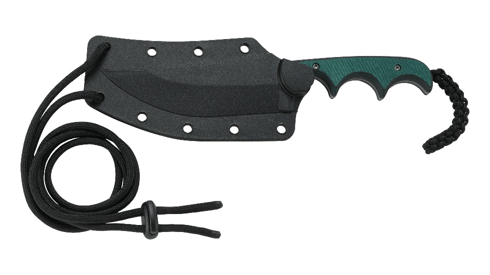 CRKT Minimalist Katana Fixed Knife, 3.56in, 8Cr13MoV Blade, Resin Infused Fiber Handle, Plain Edge w/Sheath, 2394