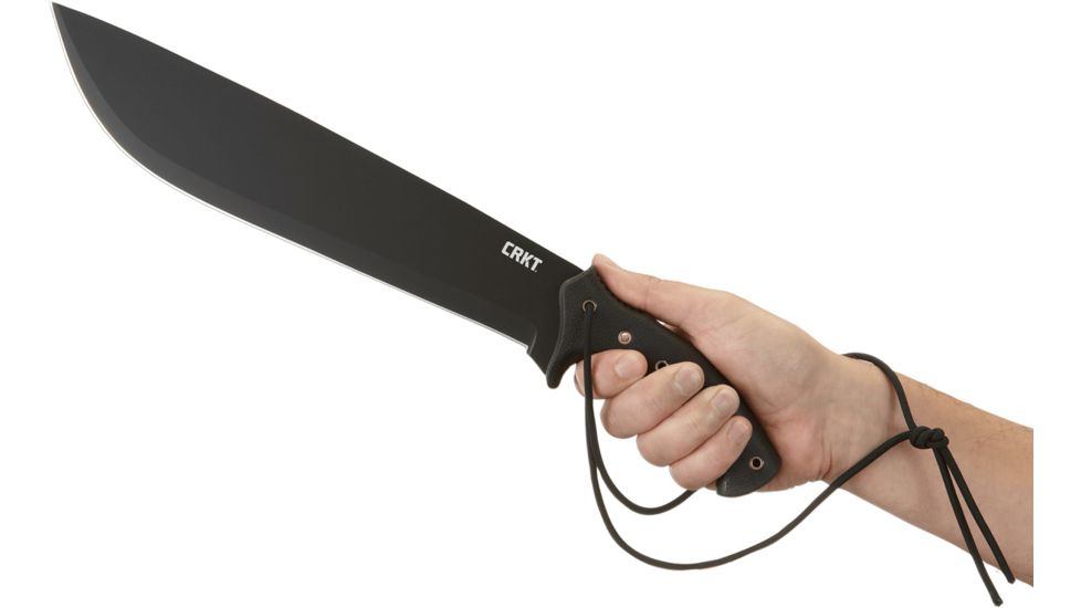CRKT Onion Chanceinhell Machete - 12in. Plain Blade, Rubberized Textured Handle, Nylon Sheath K910KKP
