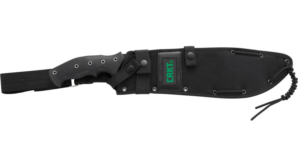 CRKT Onion Chanceinhell Machete - 12in. Plain Blade, Rubberized Textured Handle, Nylon Sheath K910KKP