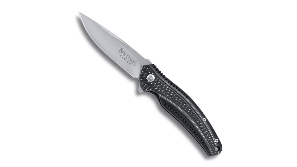 CRKT Onion Ripple, alum Handle, Plain Edge, Clam Pack CRK415KXPC