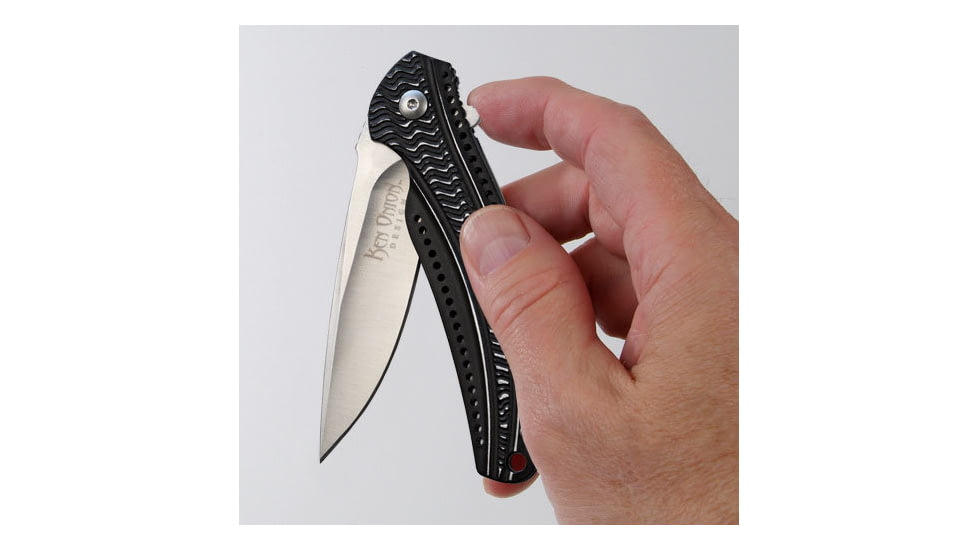 CRKT Onion Ripple, alum Handle, Plain Edge, Clam Pack CRK415KXPC